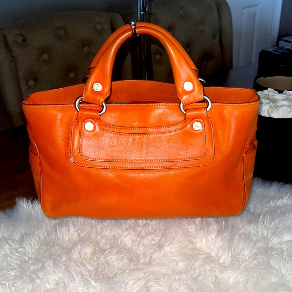 GUC Celine Leather Boogie Bag in Orange Brown (vintage)